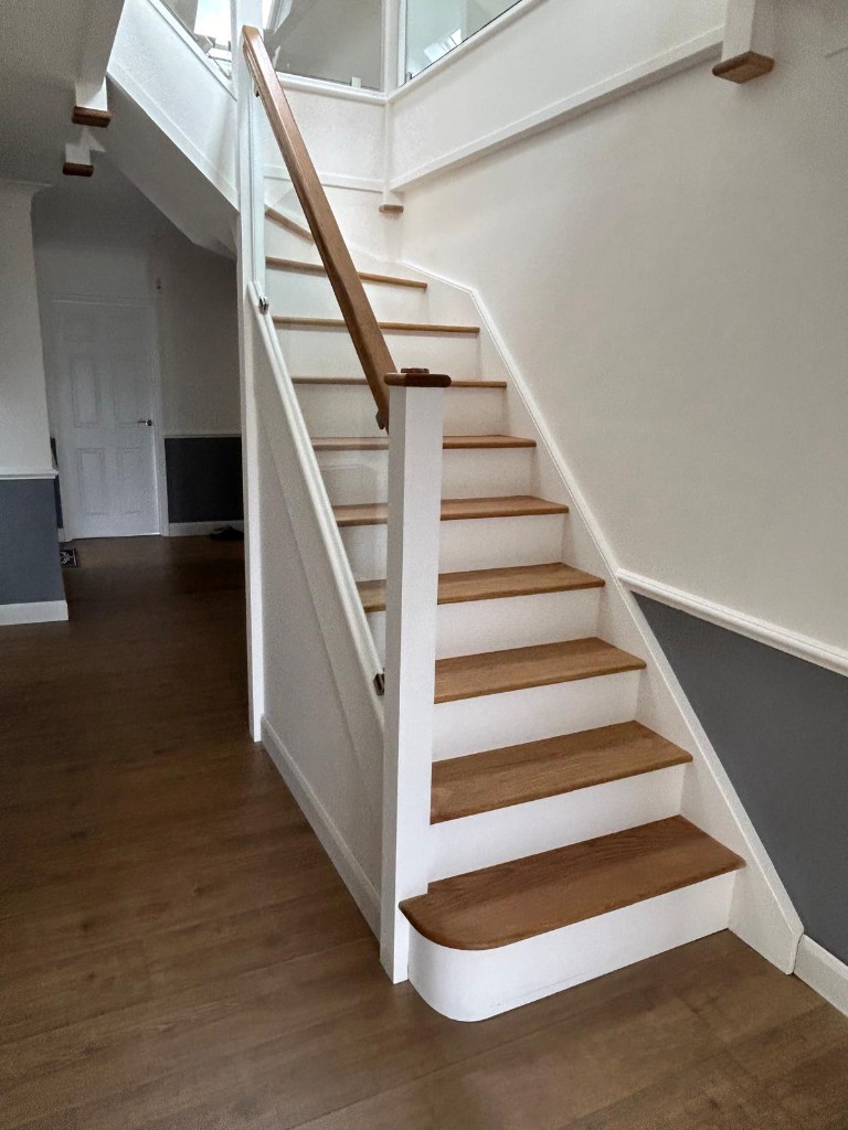 Custom Oak and Pine Staircase Project in Cuxton, Kent